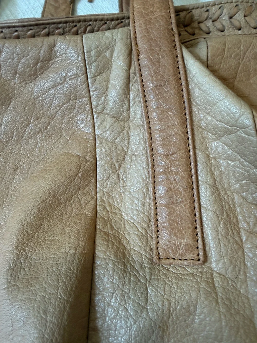 Day & Mood Leather Tassel Slouchy Boho Hobo Shoulder Bag Purse in Tan
